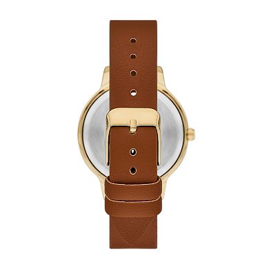 Folio Women's Leather Strap Watch