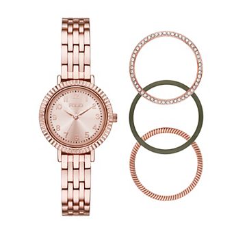 Folio Women's Interchangeable Bezel Bracelet Watch Set