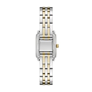 FOLIO Women's Two-Tone Stainless Steel Rectangular Bracelet Watch & 3-Piece Bracelet Set