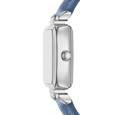 FOLIO Women's Silver-Tone Rectangular Watch & 3-Piece Bracelet Set