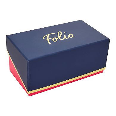 FOLIO Women's Silver-Tone Rectangular Watch & 3-Piece Bracelet Set