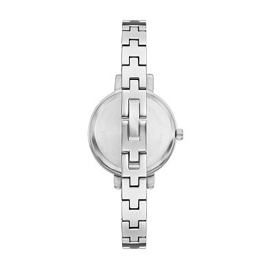 Folio Women's Silver-Tone Interchangeable Bezel Bangle Watch Set