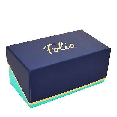 Folio Women's Gold-Tone Square Bracelet Watch & Bracelet Set