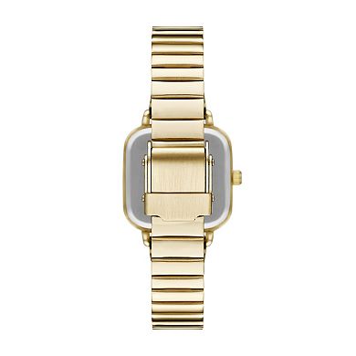 Folio Women's Gold-Tone Square Bracelet Watch & Bracelet Set