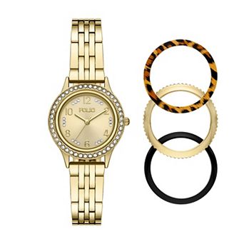 Folio Women's Interchangeable Bezel Bracelet Watch Set