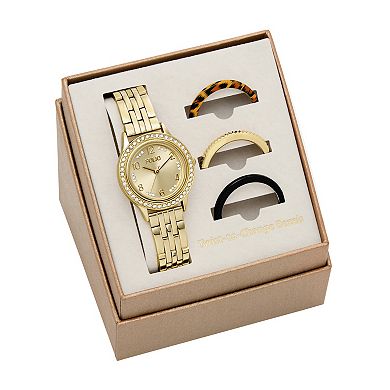 Folio Women's Interchangeable Bezel Bracelet Watch Set