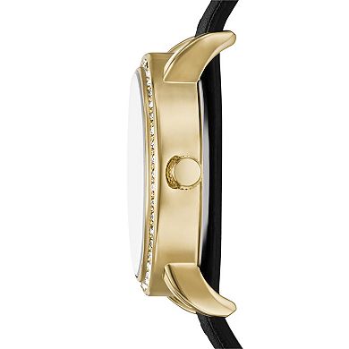 Folio Women's Gold-Tone Oval Dial Interchangeable Strap Watch Set