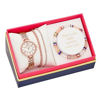 Folio Women's Bracelet Watch & Jewelry Set
