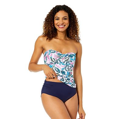 Women's Anne Cole Twist Front Shirred Bandeaukini Swim Top