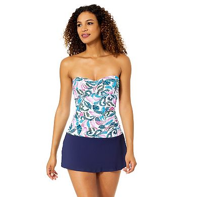 Women's Anne Cole Twist Front Shirred Bandeaukini Swim Top
