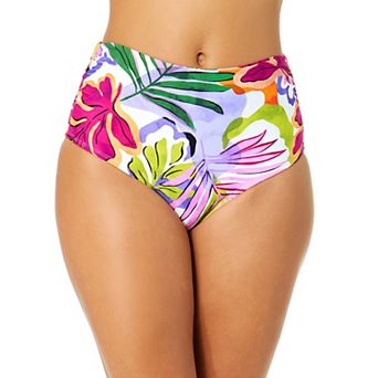 Women's Anne Cole Tropical Convertible Shirred Multi Wear Swim Bottoms