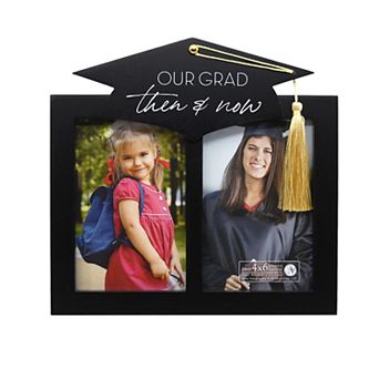 New View Gifts & Accessories Our Grad Then & Now 4" x 6" Double Photo Frame