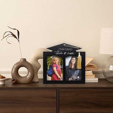 New View Gifts & Accessories Our Grad Then & Now 4" x 6" Double Photo Frame