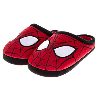 Marvel Spiderman Men's Slippers Cozy, Plush, and Fun House Shoes (Size 7/13)