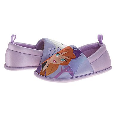 Disney Frozen Anna and Elsa Kids' Slippers Plush, Warm, and Soft House Shoes (Toddler / Little Kid)