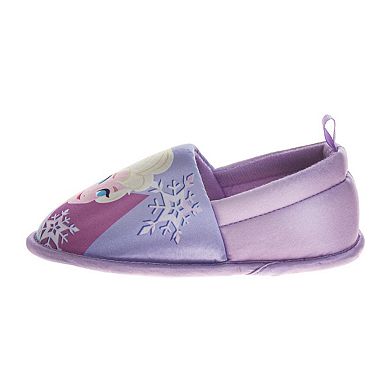 Disney Frozen Anna and Elsa Kids' Slippers Plush, Warm, and Soft House Shoes (Toddler / Little Kid)