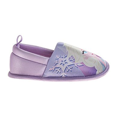 Disney Frozen Anna and Elsa Kids' Slippers Plush, Warm, and Soft House Shoes (Toddler / Little Kid)