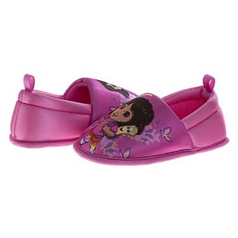 Dora the Explorer Girls' Slippers Plush, Warm, and Soft House Shoes (Toddler / Little Kid)