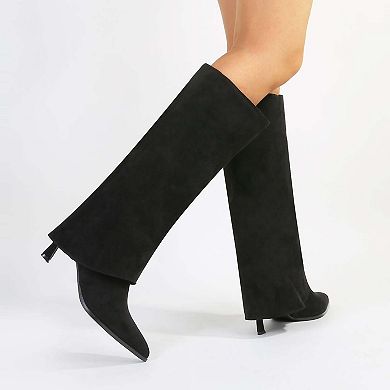 Treasure Fold-Over Knee High Boots