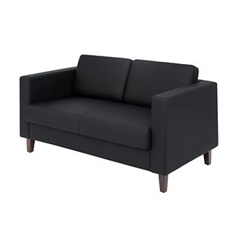 Flash Furniture Commercial Lobby Loveseat with 2 Outlets/1 USB/1 USB-C Ports