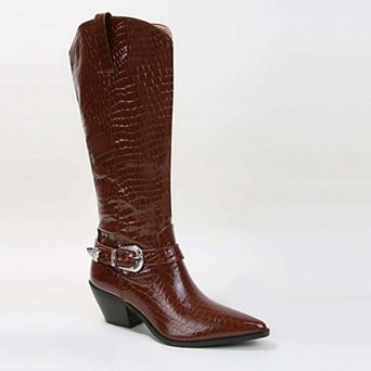 Berness Tristen Croco-Print Western Boots