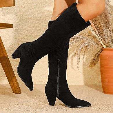 Berness True Faux Suede Knee High Boots