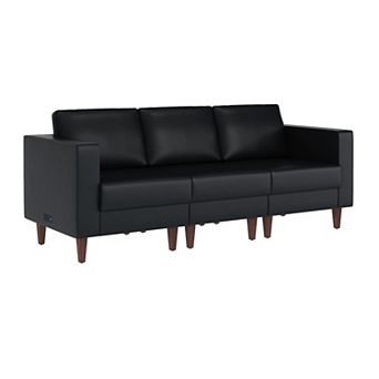 Flash Furniture Commercial Reception Sofa with Outlets/USB/USB-C Ports