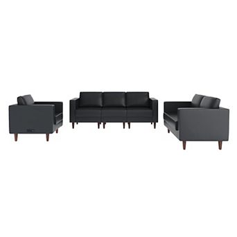 Flash Furniture 3 pc Commercial Seating Set with Outlets/USB/USB-C Ports