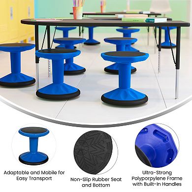 Flash Furniture Commercial 14" Fixed Height Collaborative Wobble Stool
