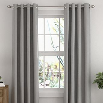 2 Pack Black Out Grommet Curtains