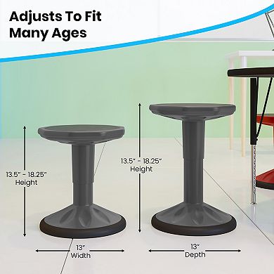 Flash Furniture Kids Adjustable Height Active Learning Stool for Classroom and Home