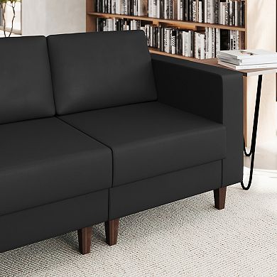 Flash Furniture Commercial Modular Right Arm Chair with AC/USB/USB-C Chargers