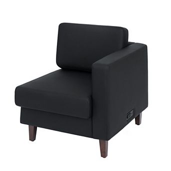 Flash Furniture Commercial Modular Right Arm Chair with AC/USB/USB-C Chargers