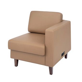 Flash Furniture Commercial Modular Right Arm Chair with AC/USB/USB-C Chargers
