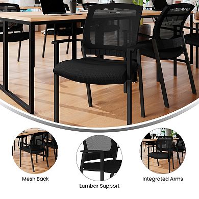 Flash Furniture Commercial Stackable Side Chair with Steel Frame and Armrests