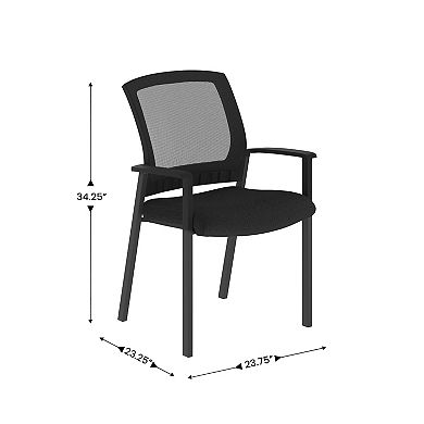 Flash Furniture Commercial Stackable Side Chair with Steel Frame and Armrests
