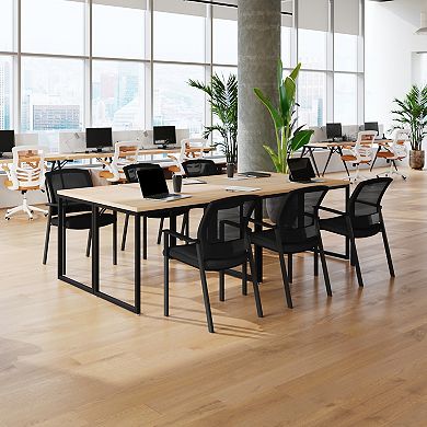 Flash Furniture Commercial Stackable Side Chair with Steel Frame and Armrests