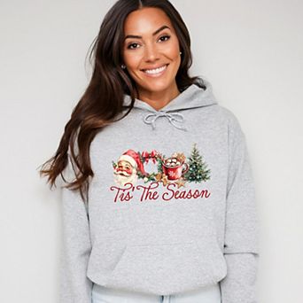 Tis' The Season Watercolor - Women's Graphic Hoodie