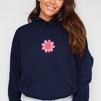 S.W.Smiley Patchwork Flower Hearts - Women's Graphic Hoodie