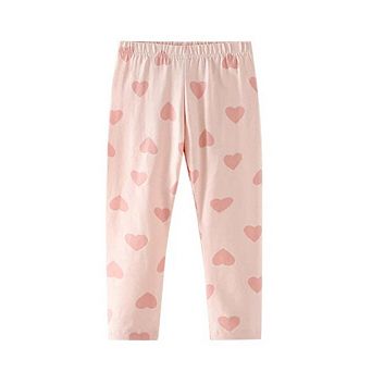 Autumn Arrival Baby Kids Girls Hearts Pattern Casual Pants