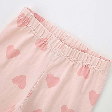 Autumn Arrival Baby Kids Girls Hearts Pattern Casual Pants