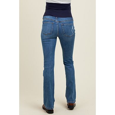 Maternity Vintage Wash Slim Bootcut Maternity Jeans