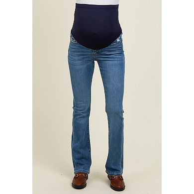 Maternity Vintage Wash Slim Bootcut Maternity Jeans