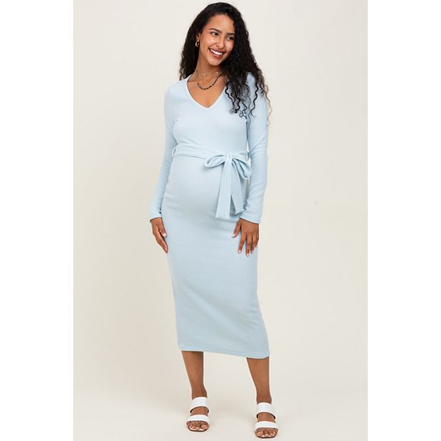 blue silk maxi dress Short Sleeve Maxi Senna in Baby Blue Silk | XS