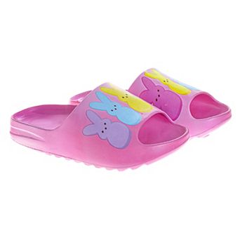 Peeps Slides for Ladies - Lightweight Slip-On Casual Comfort Dual Size (Adult)