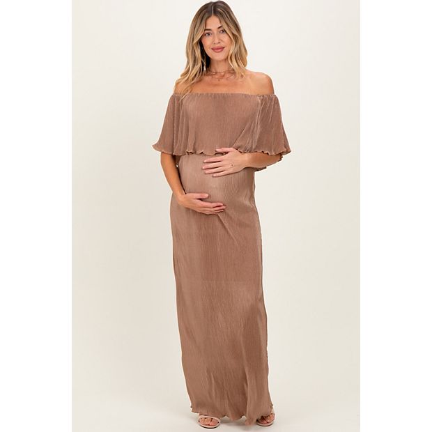 chinese dress ladies BUMPSUIT Off the Shoulder Maternity Dress for Pregnancy, Stretchy Fabric  Foldover Neckline Ladies Long Maternity Maxi Dress Black at Amazon Women's  Clothing store main image 1