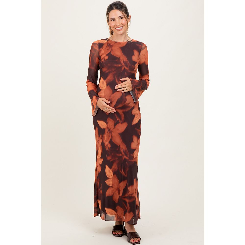 kohls maternity maxi dress Maternity Flora Mesh Overlay Maxi Dress