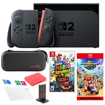 Nintendo Switch 2 MarioKart with Bowsers Fury & Accessories Kit