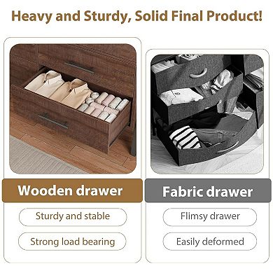 7 Dresser for Bedroom, Freestanding 52 in Wide Drawer Dresser with Storage