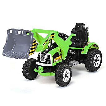 12V Battery-Powered Kids Ride-On Dumper Truck - Green